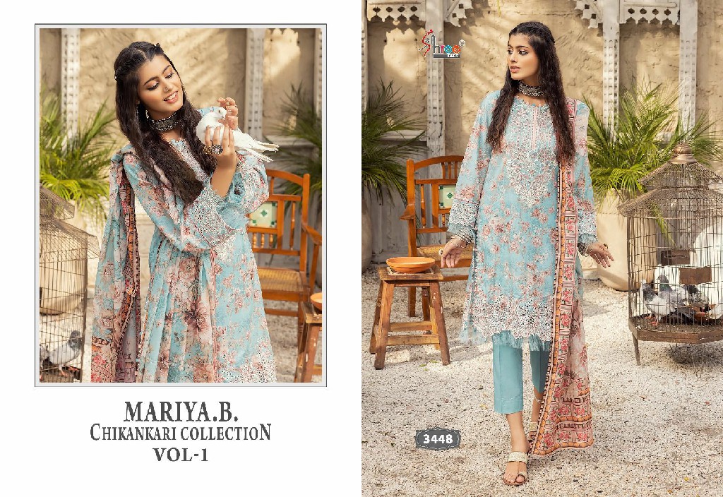 mariya b chikankari collection vol 1 by shree fab cotton pakistani 3pcs suits