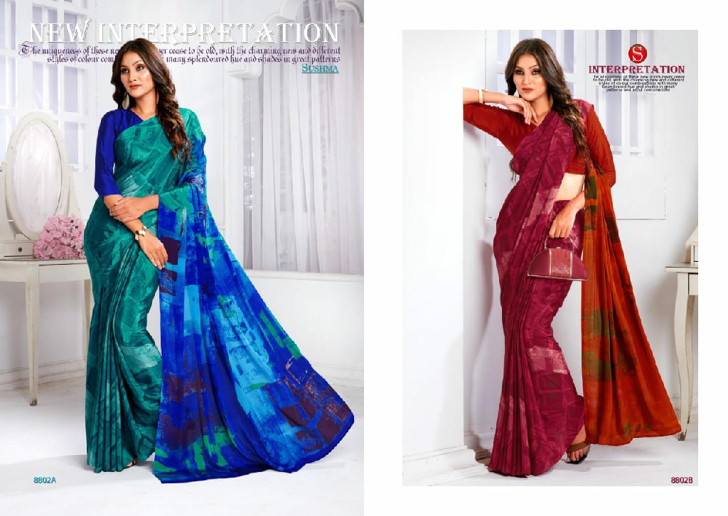 Sushma Euphoria Wholesale Printed Crepe Sarees