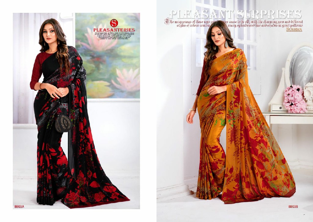 Sushma Euphoria Wholesale Printed Crepe Sarees