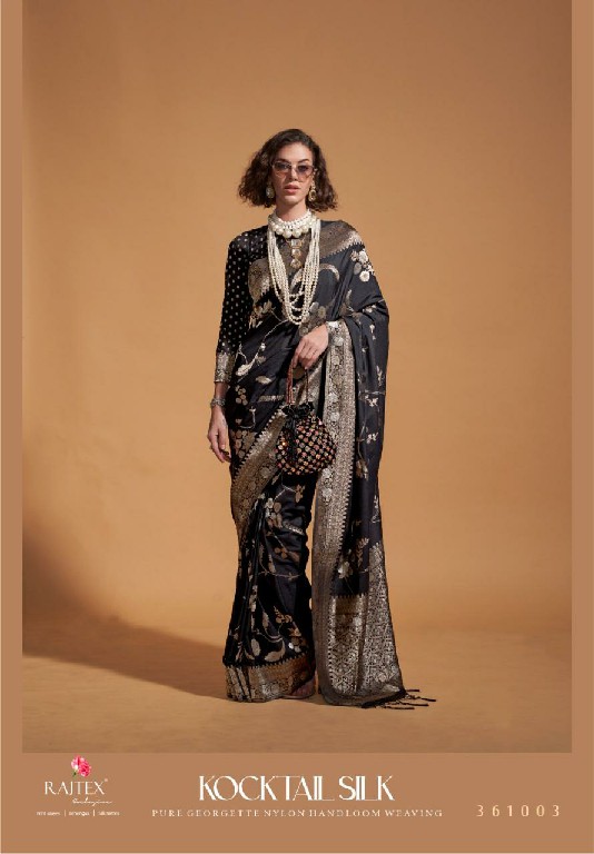 Rajtex Kocktail Silk Wholesale Handloom Weaving Silk Festive Sarees