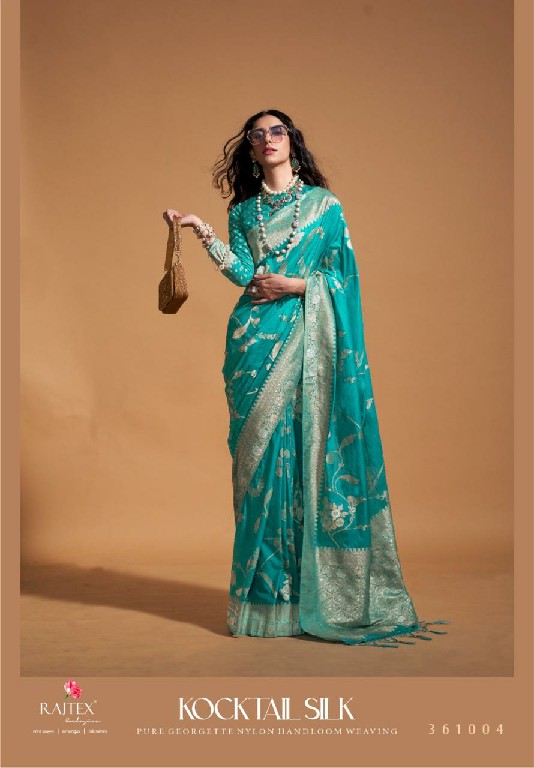Rajtex Kocktail Silk Wholesale Handloom Weaving Silk Festive Sarees
