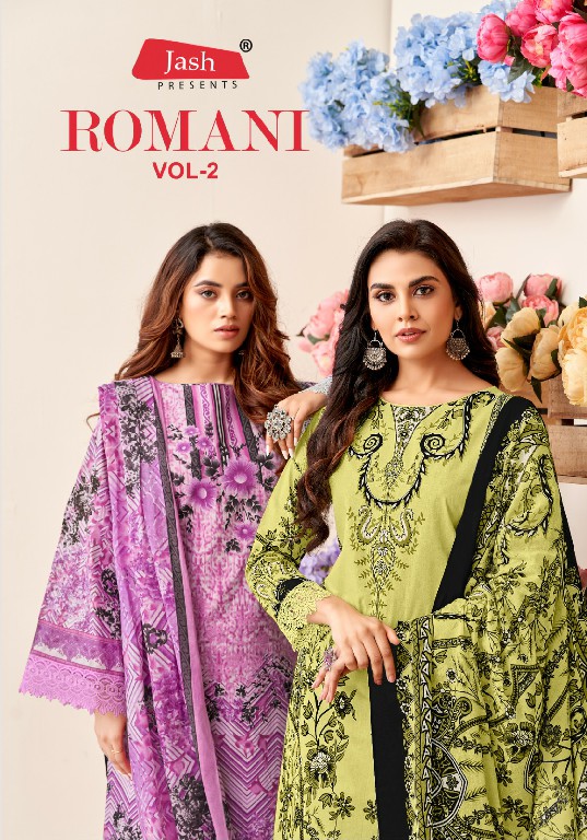 Jash Romani Vol-2 Wholesale Cotton Dupatta Cotton Dress Material