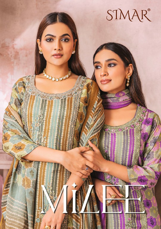 Glossy Simar Milee Wholesale Pure Viscose With Embroidery Work Salwar Suits