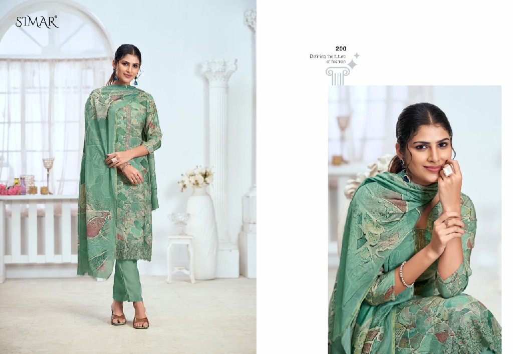 Glossy Simar Hanshika Wholesale Pure Viscose Muslin With Embroidery Work Salwar Suits