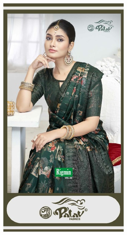 Palav Fabrics Rigmin Vol-36 Wholesale Pure Silk With Digital Print Sarees