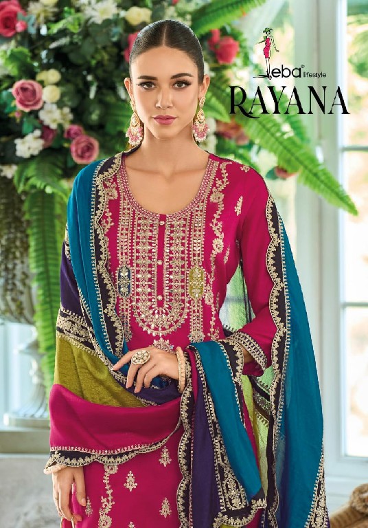 Eba Lifestyle Rayana Wholesale Chinon With Embroidery Readymade Suits