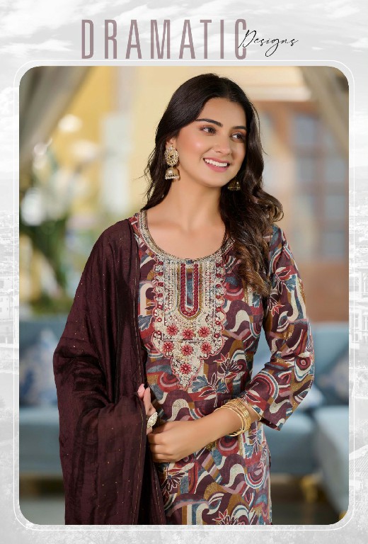 Rangmaya Florence Wholesale Modal Silk Kurti With Pant And Dupatta