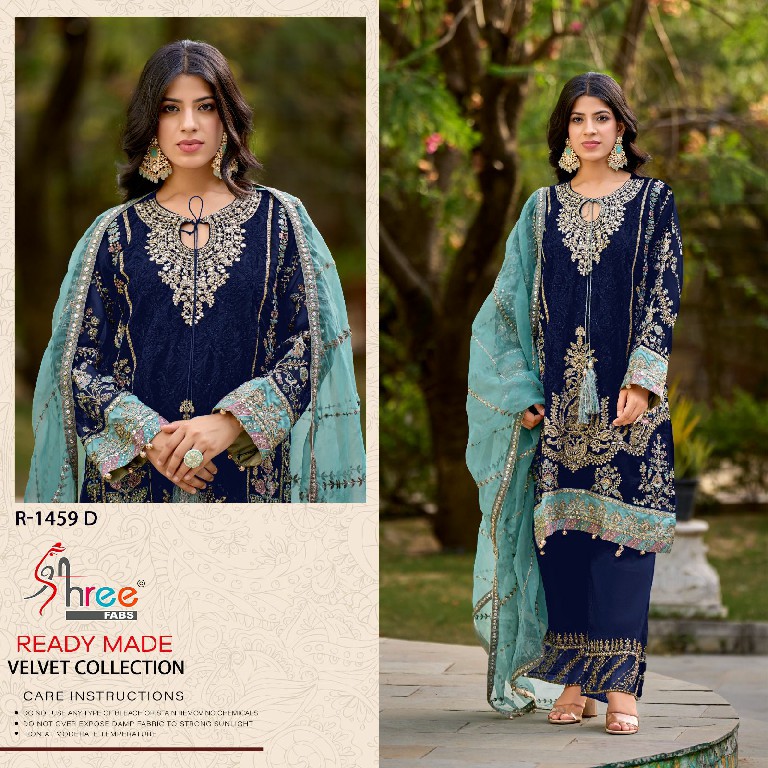 Shree Fabs R-1459 Wholesale Velvet Fabrics Readymade Pakistani Concept Suits