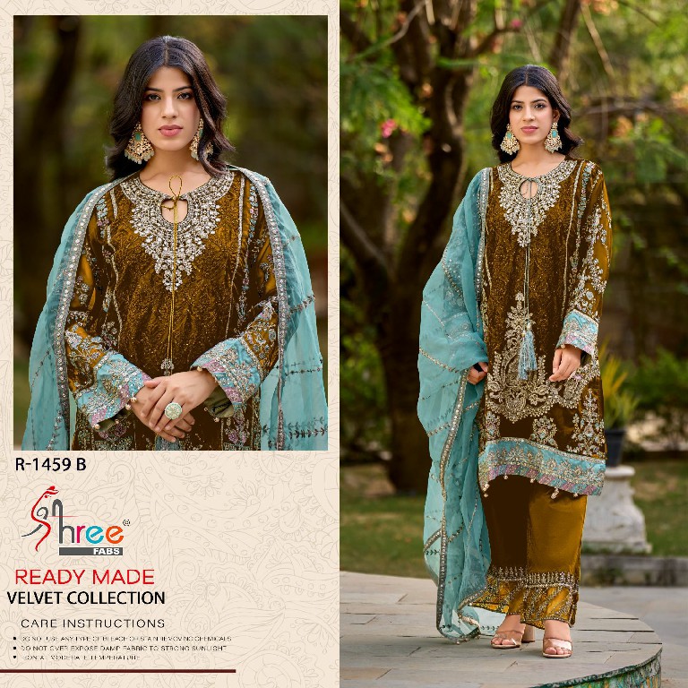 Shree Fabs R-1459 Wholesale Velvet Fabrics Readymade Pakistani Concept Suits