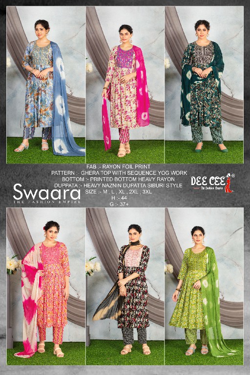 Dee Cee Swaara Wholesale Ghere Top With Pant And Dupatta