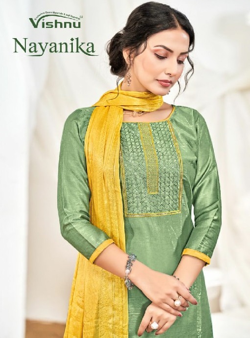 Vishnu Nayanika Wholesale Simmer Silk Fabrics Dress Material