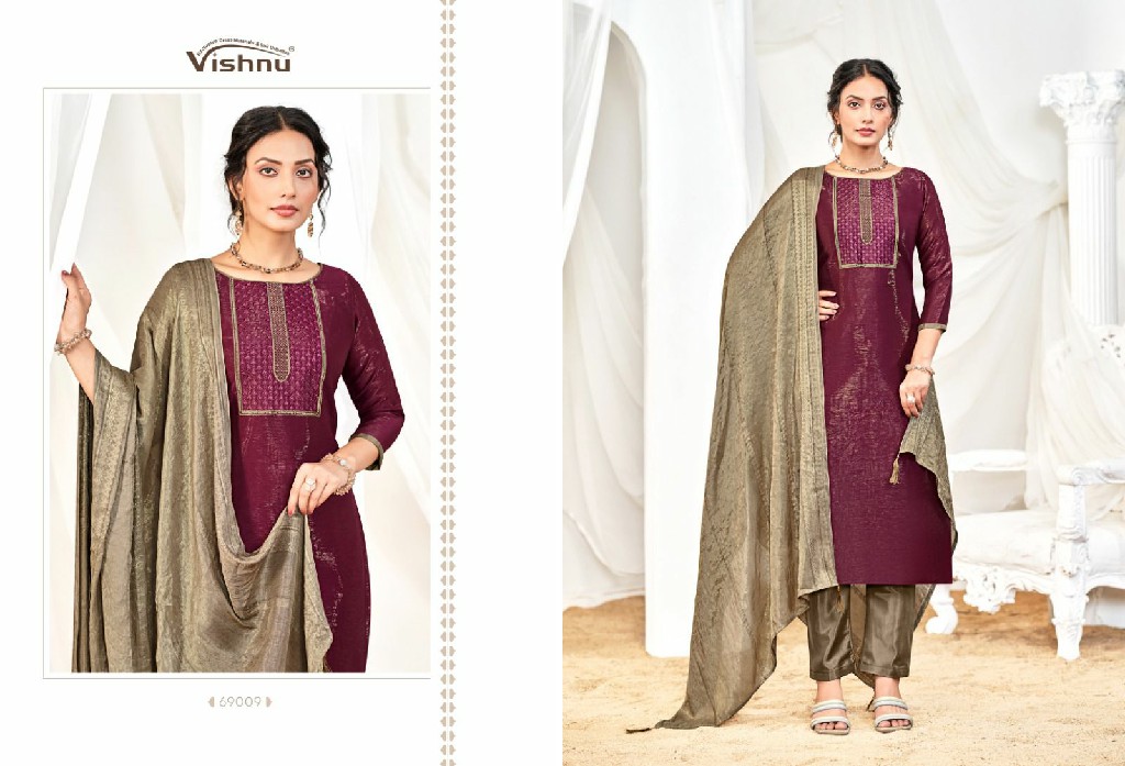 Vishnu Nayanika Wholesale Simmer Silk Fabrics Dress Material