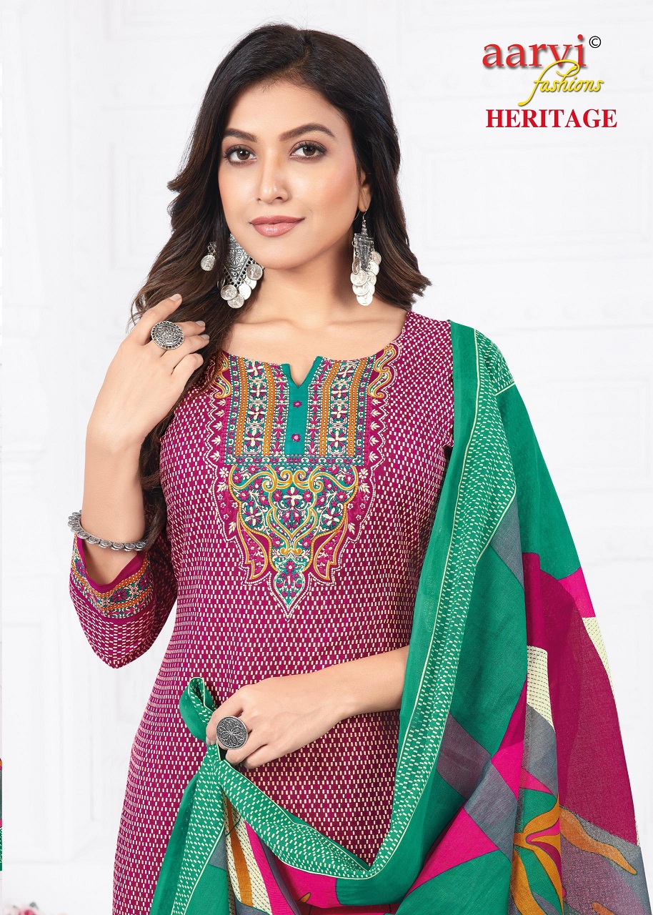 Aarvi Heritage Vol-2 Wholesale Katha Work Tops With Pant And Dupatta