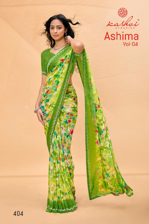 ashima vol 4 by kashvi creation weightless daily wear fancy saree wholesaler