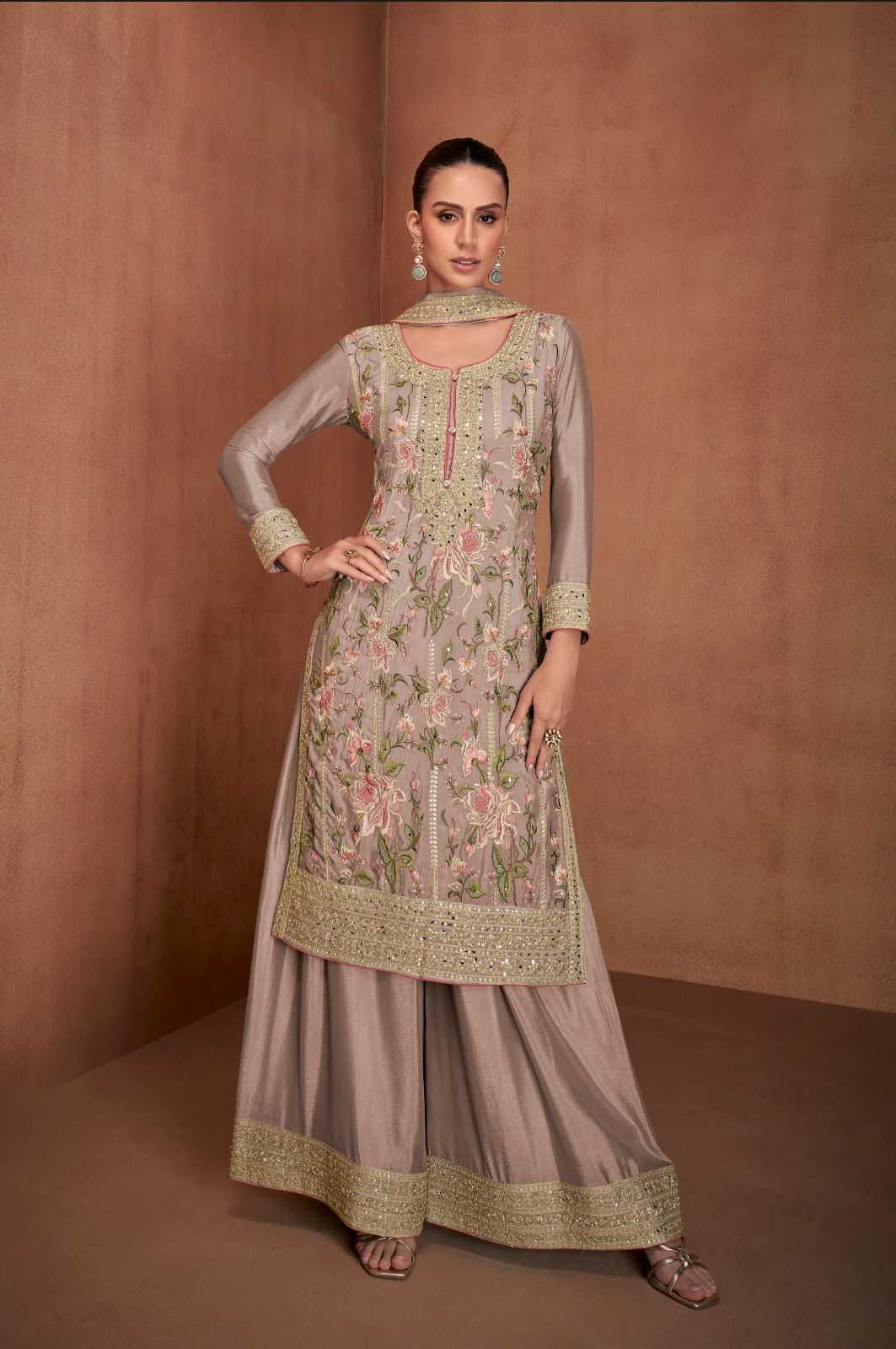 gulkayra designer vanya chinon exclusive design party wear full stitch 3pcs suit