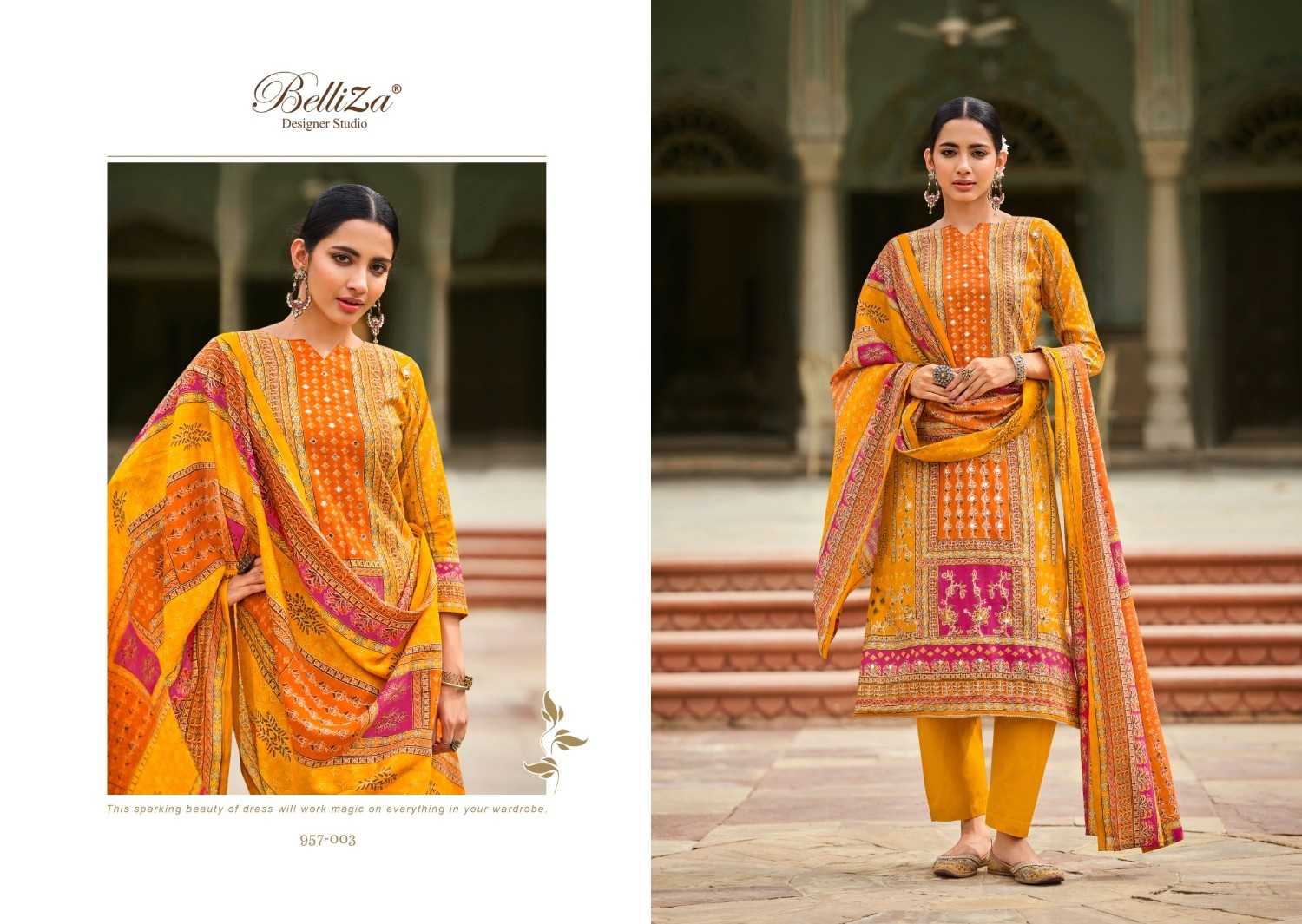 nusrat by belliza designer classic look viscose suits online