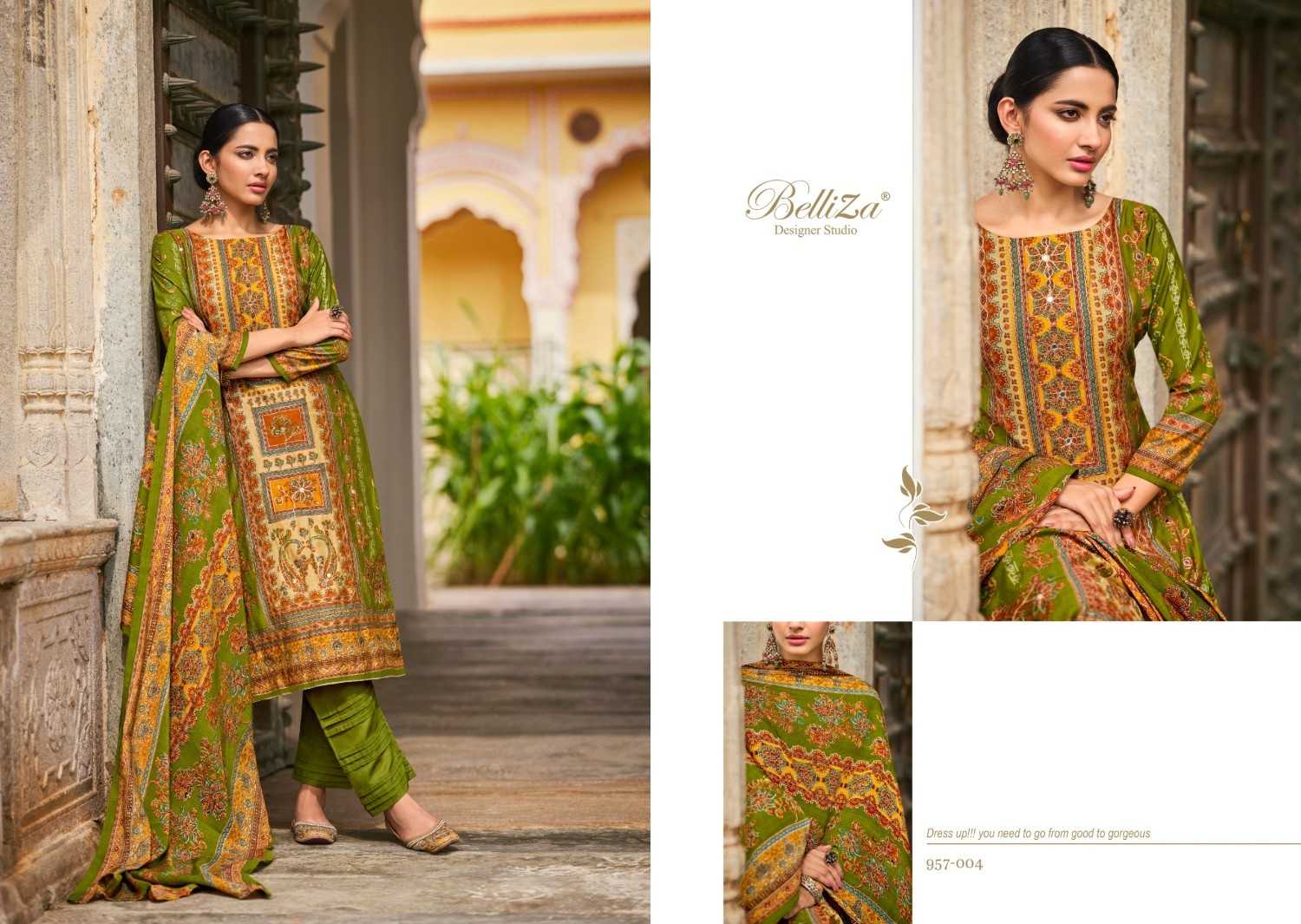 nusrat by belliza designer classic look viscose suits online