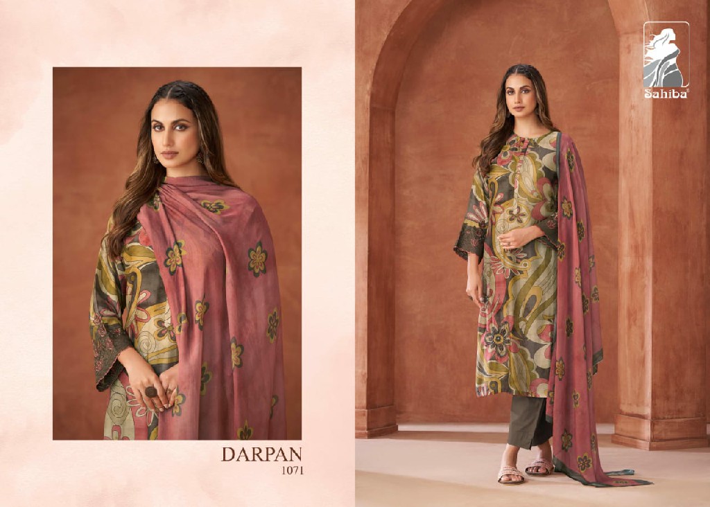 Sahiba Darpan Wholesale Unique Muslin Silk With Hand Work Salwar Suits