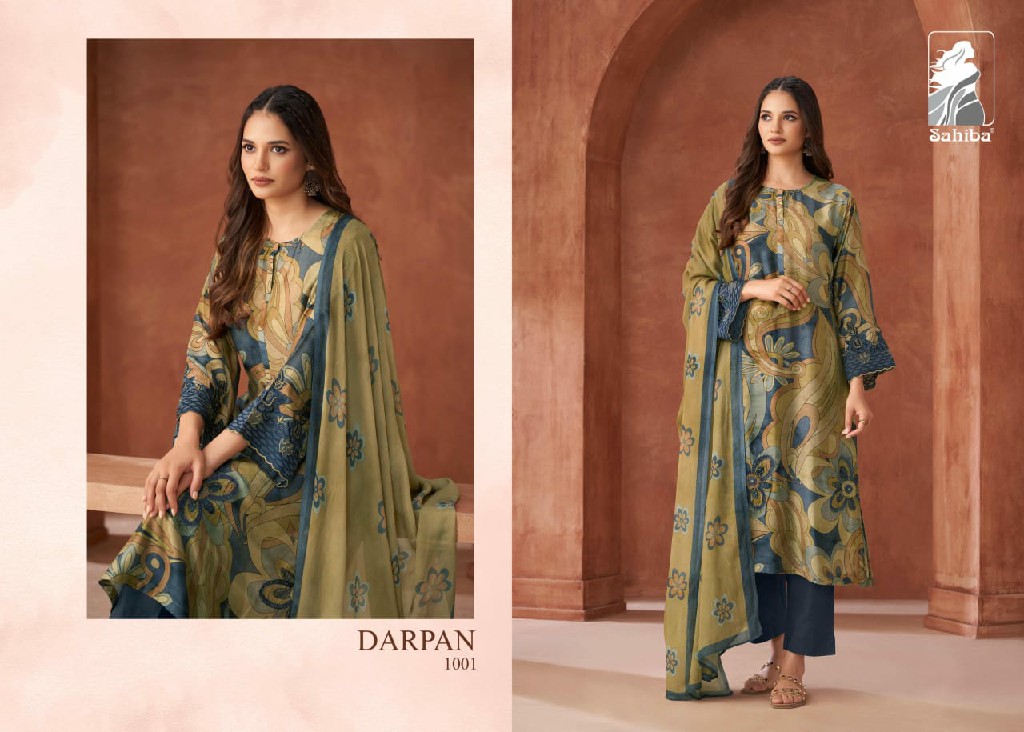 Sahiba Darpan Wholesale Unique Muslin Silk With Hand Work Salwar Suits