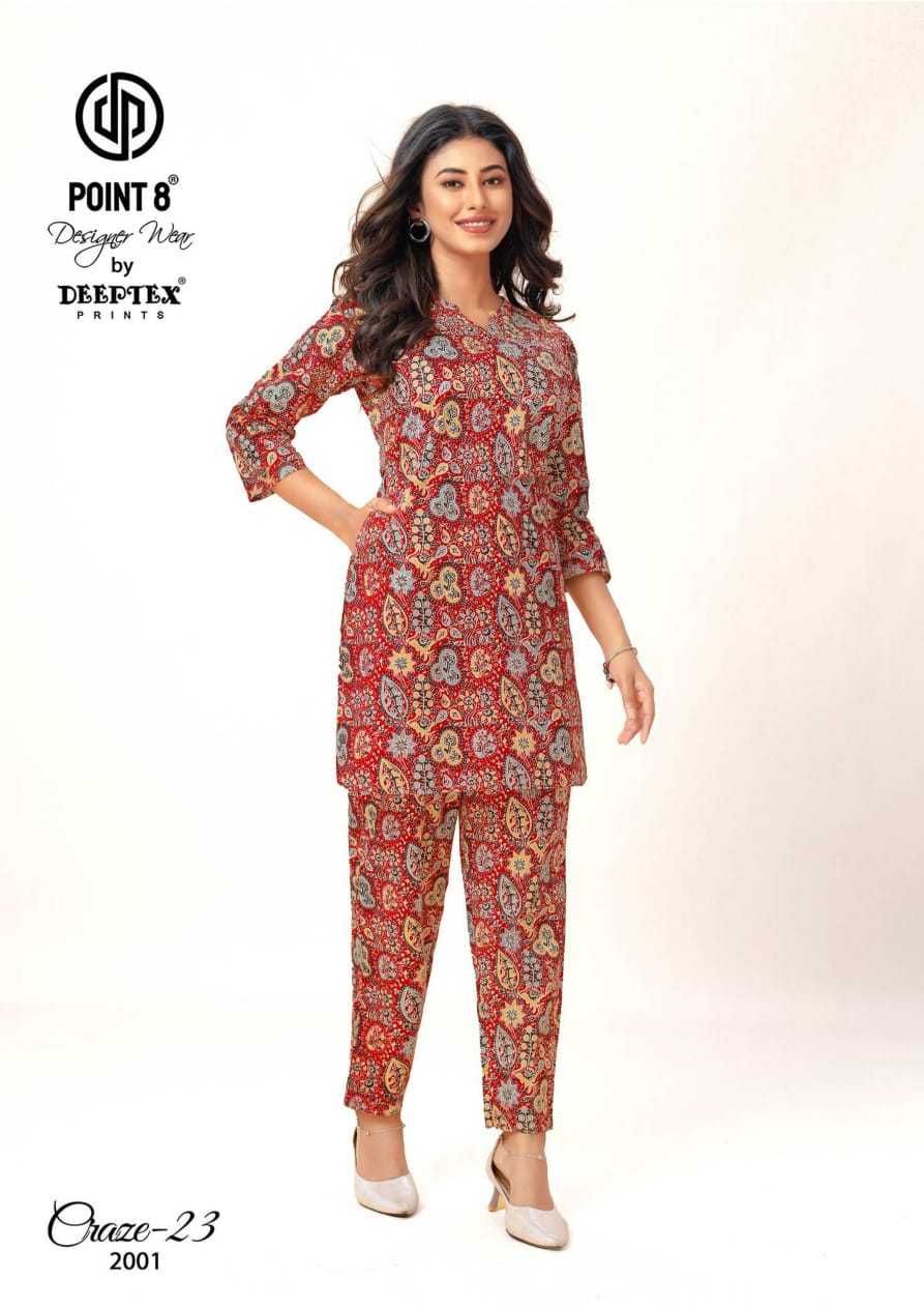 craze vol 2 by deeptex prints unique cotton print readymade big size co-ord set