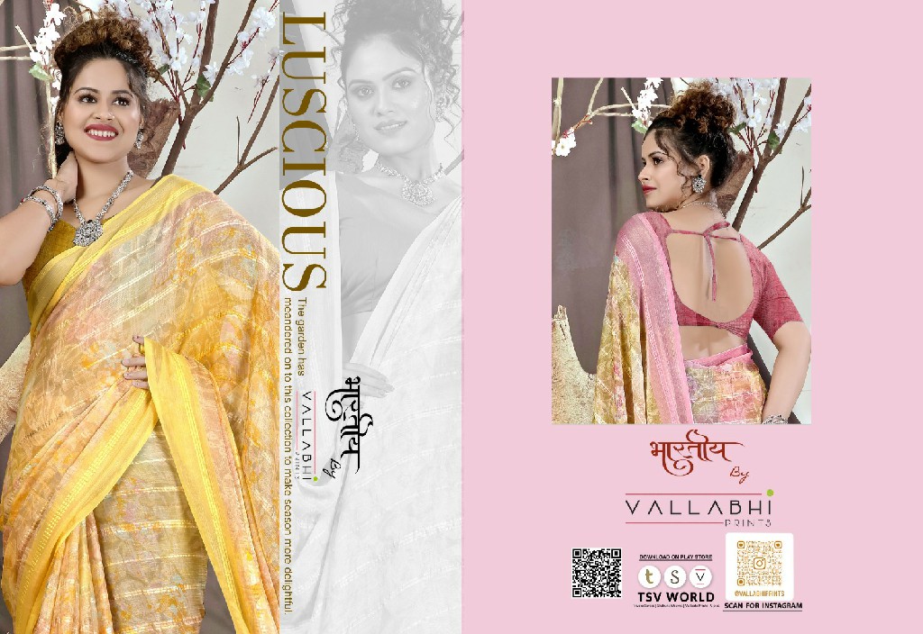 Vallabhi Isckon Vol-4 Wholesale Georgette Fabrics Party Wear Sarees