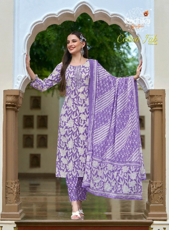 Radhika Cotton Fab Vol-3 Wholesale Top Pant And Dupatta