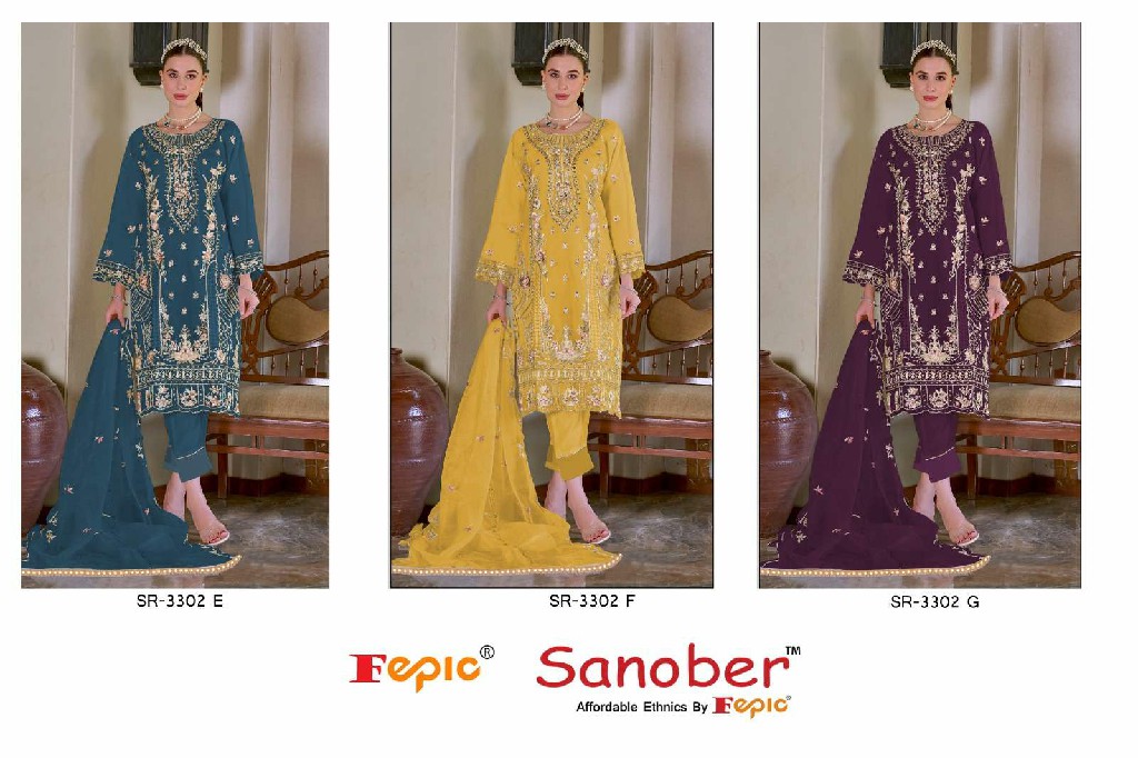 Fepic Sanober SR-3302 Wholesale Readymade Indian Pakistani Suits