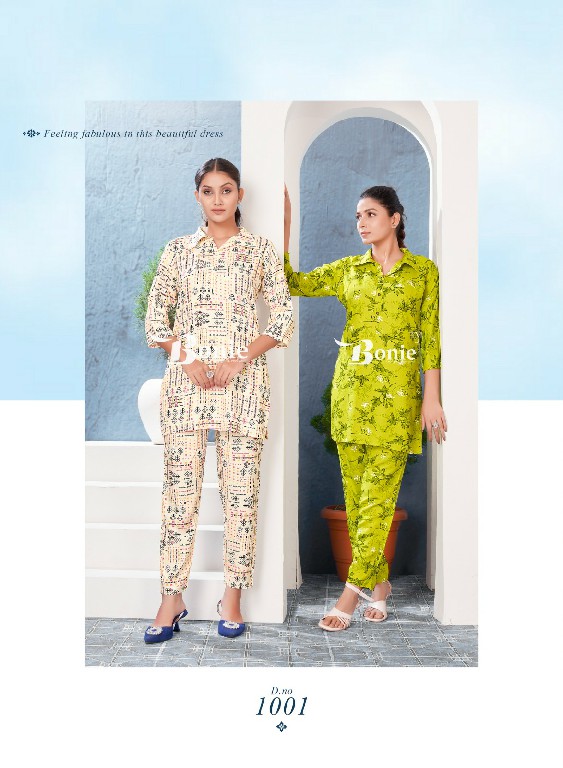 pearl by bonie readymade stylish look rayon amazing print co ord set