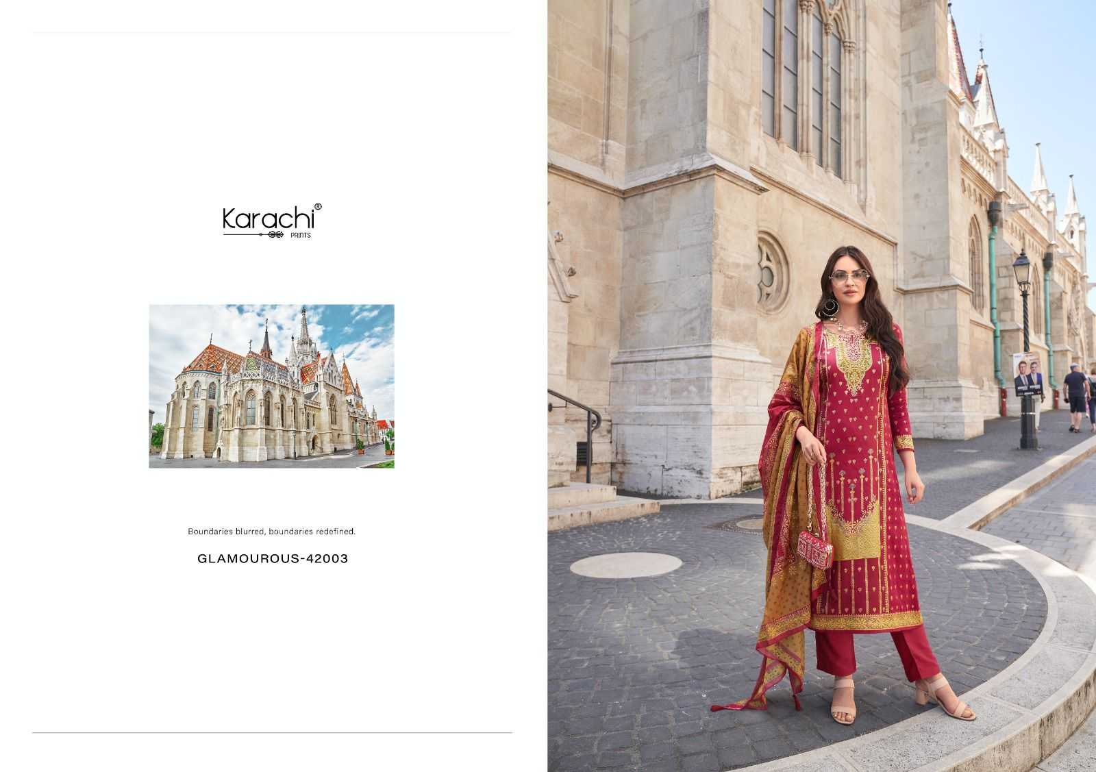 glamourous by kesar karachi Prints viscose jam satin 3pcs suits