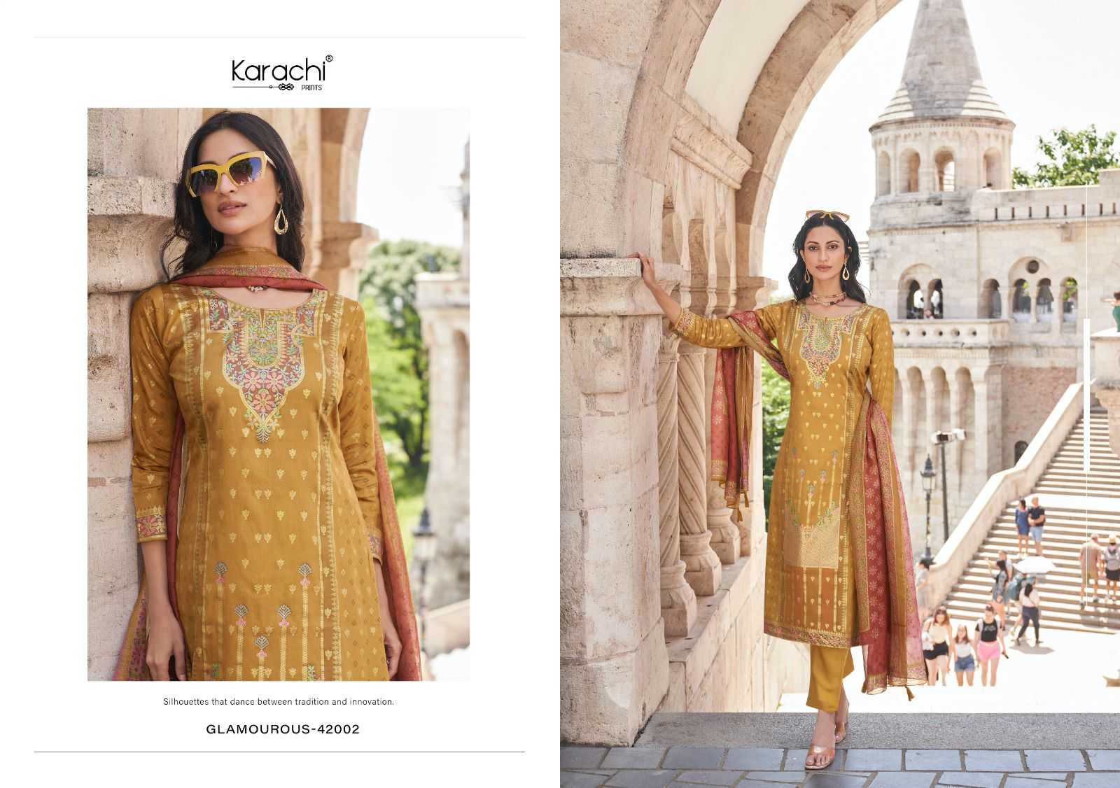 glamourous by kesar karachi Prints viscose jam satin 3pcs suits