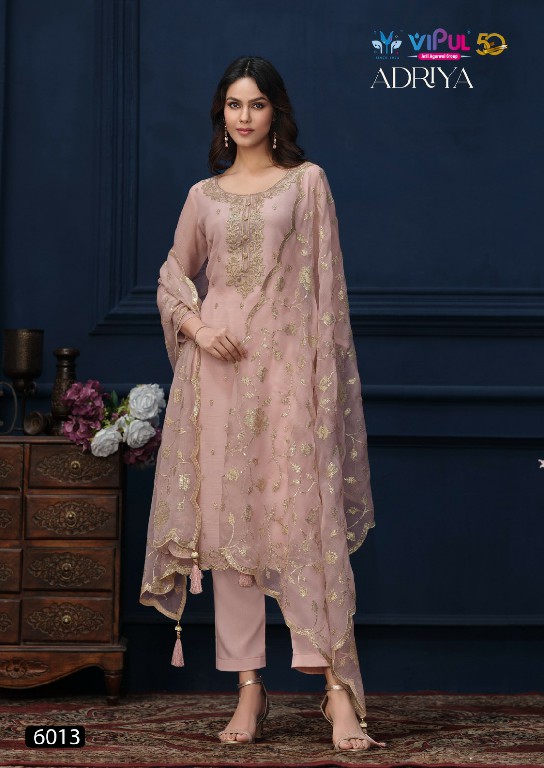 adriya by vipul heavy embroidery work organza chiffon suits online