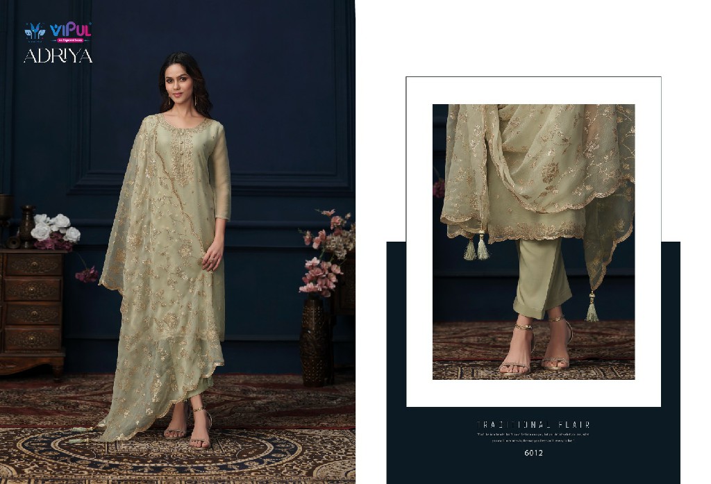 adriya by vipul heavy embroidery work organza chiffon suits online