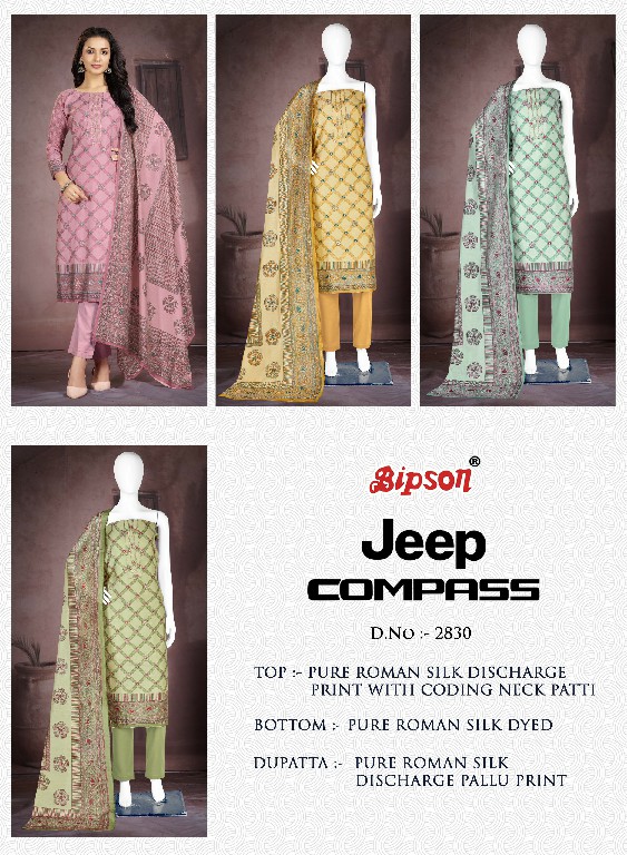 jeep compass 2830 by bipson prints unique discharge printed suits