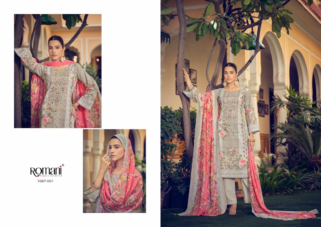 aarzu vol 4 by romani digital printed embroidery cotton suits