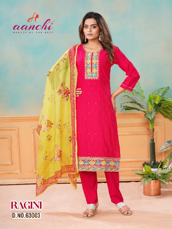 aanchi ragini roman silk stylish look readymade suit for women