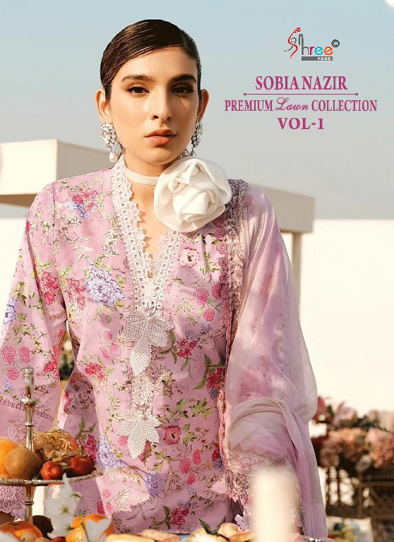 shree fab sobia nazir premium lawn collection vol 1 pakistani cotton suits