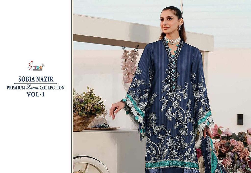 shree fab sobia nazir premium lawn collection vol 1 pakistani cotton suits