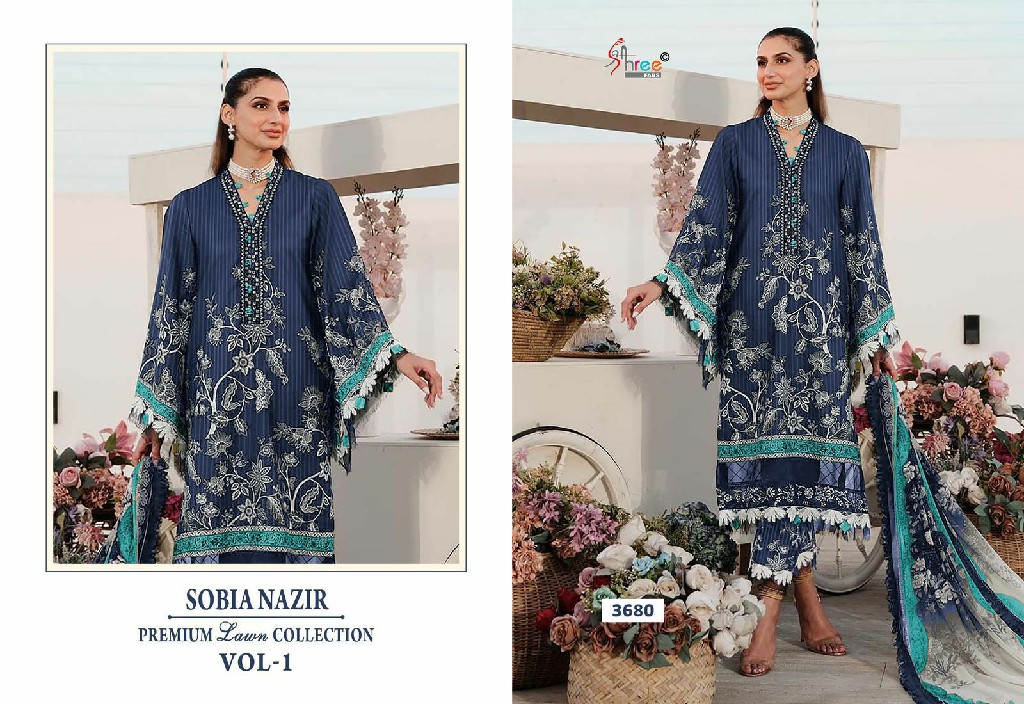 shree fab sobia nazir premium lawn collection vol 1 pakistani cotton suits