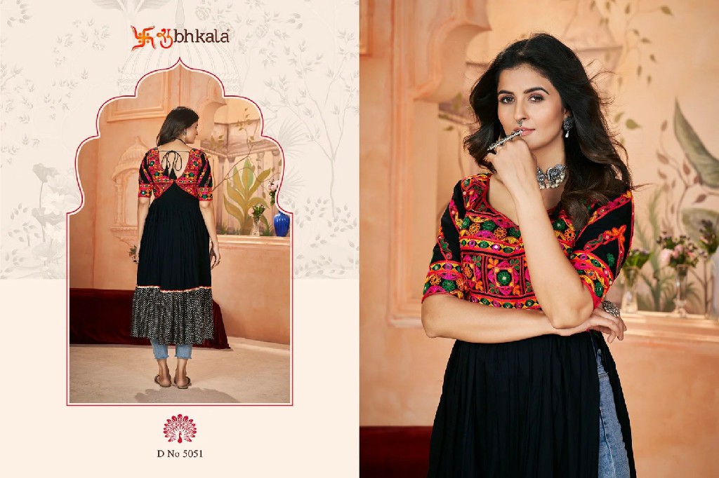 Shubhkala Flory Vol-49 Wholesale Exclusive Embroidered with Print Designer Ready to Wear Kurti Collection