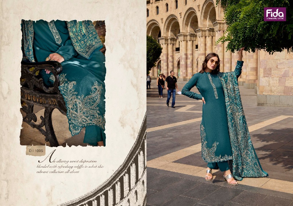 Fida Zena Wholesale Pure Viscose With Embroidery Dress Material