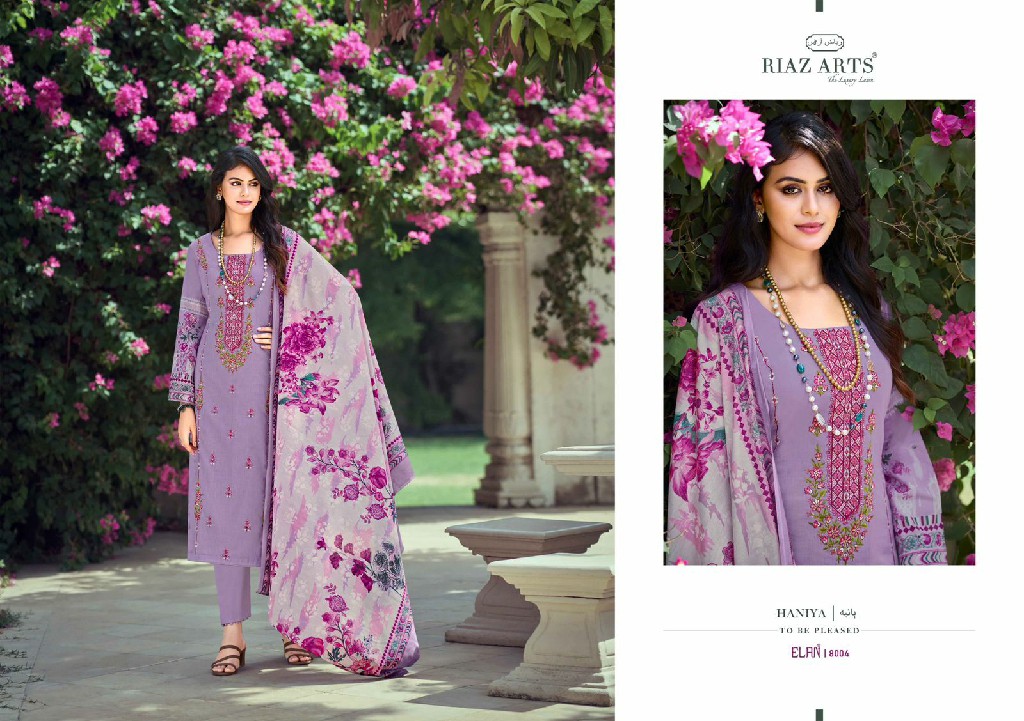 elan by riaz artz beautiful look karachi lawn printed unstitch suits