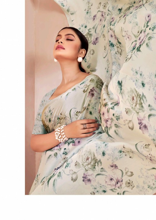 floral vol 5 by kashvi creation beautiful satin georgette saree