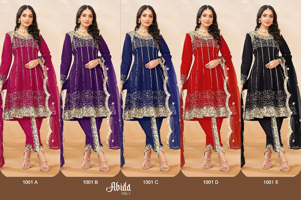 Twisha Abida Abida Vol-1 Wholesale Free Size Stitched Designer Suits