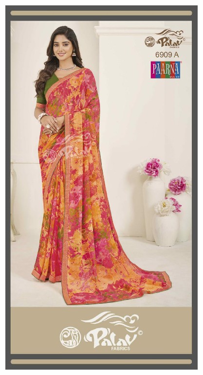 Palav Fabrics Paarna Vol-69 Wholesale Kreeva Georgette Ethnic Sarees