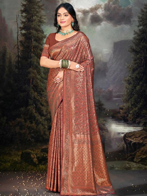 Bunawat Rajwadi Vol-6 Wholesale Banarasi Silk Fabrics Sarees