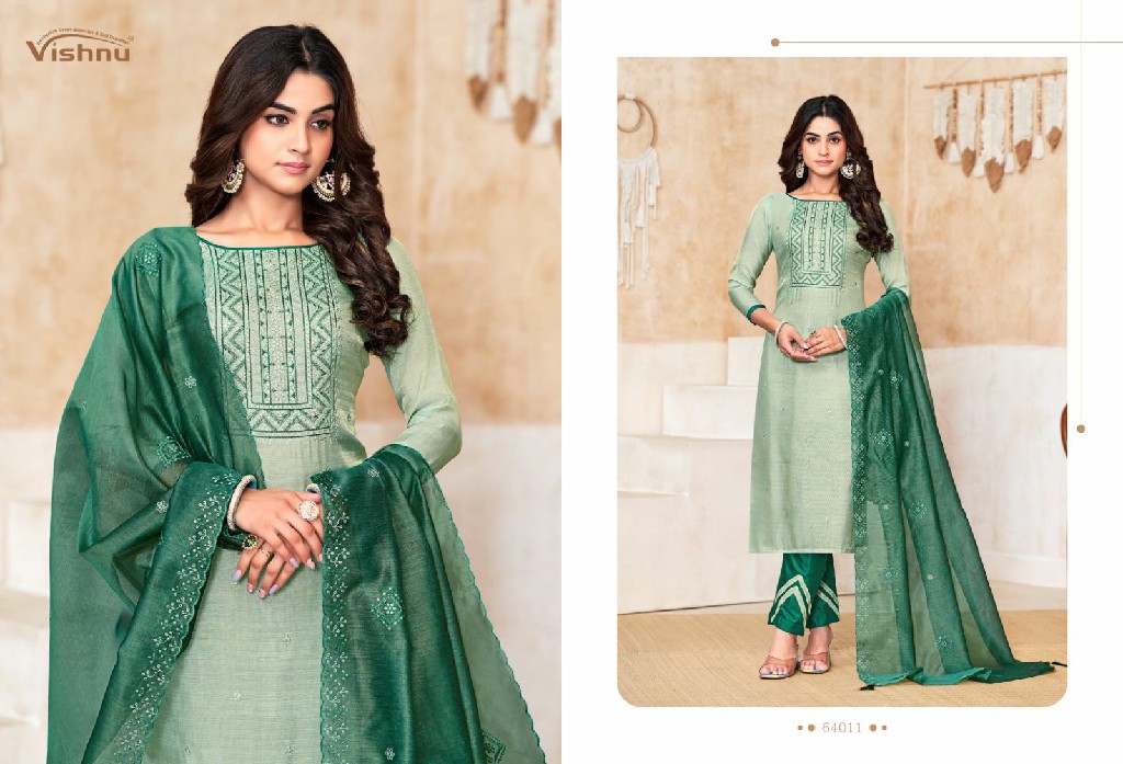 VIshnu Gulbagh Wholesale Banarasi Silk With Embroidery Work Dress Material