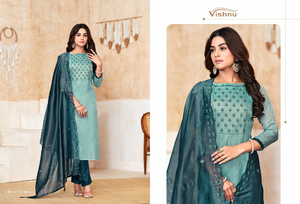 VIshnu Gulbagh Wholesale Banarasi Silk With Embroidery Work Dress Material