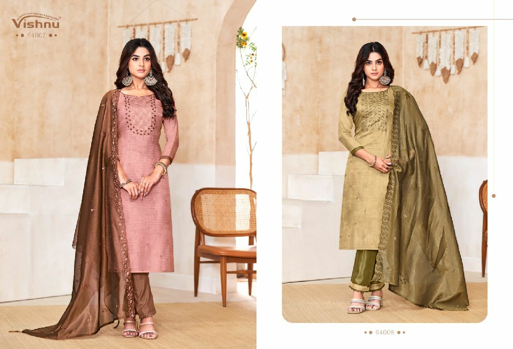 VIshnu Gulbagh Wholesale Banarasi Silk With Embroidery Work Dress Material