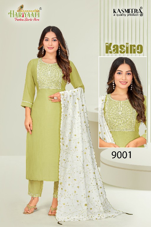 Hariyaali Kasino Wholesale Pure Silk With Embroidery Readymade Dress Suits Combo