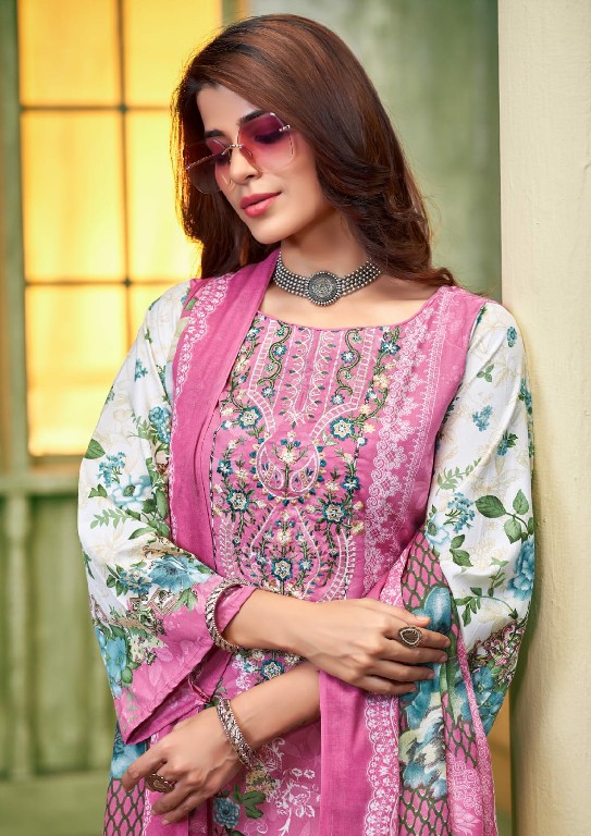 Vandana Armani Vol-2 Wholesale Semi Cotton With Embroidery Work Dress Material